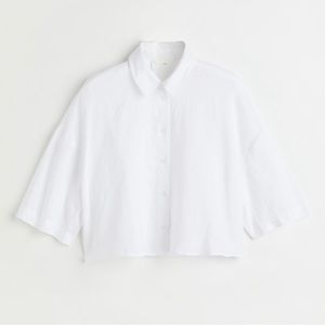 Linen Crop Shirt
